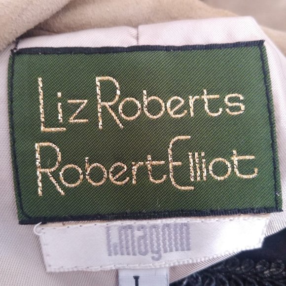 LIZ ROBERTS/ROBERT ELLIOT VINTAGE SUEDE SUIT (SIZE L)!! - Picture 4 of 4